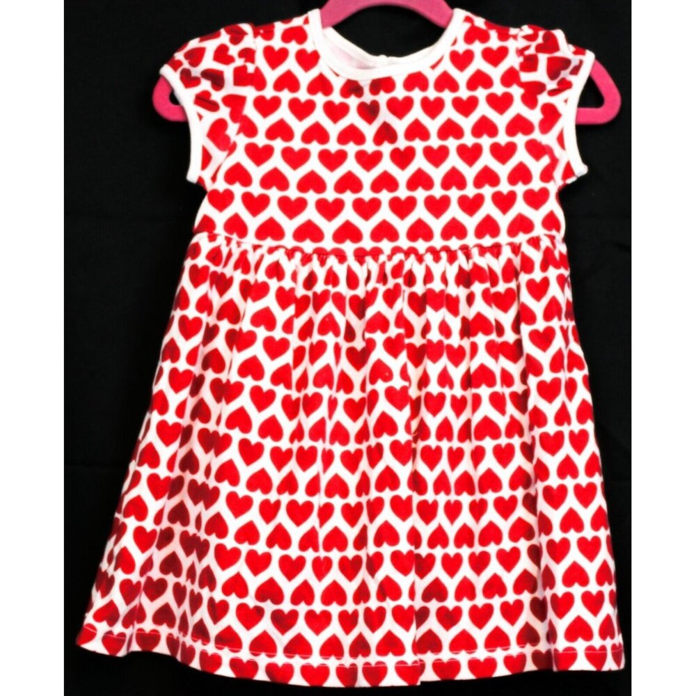 2008 Gymboree Valentine's Day Dress sz 18-24 Months NWT Red Heart Short Sleeve